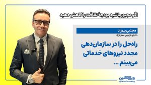 مجتبی پیرزاد: راه‌حل را در سازمان‌دهی مجدد نیروهای خدماتی می‌بینم ...